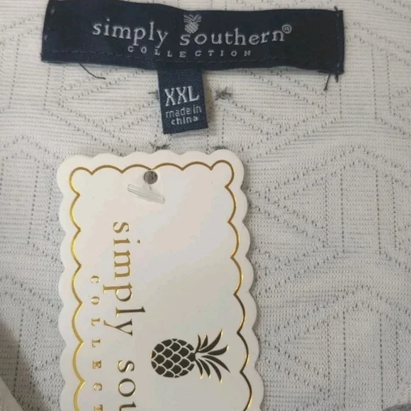 Simply Southern Quilted Shirt Jacket Woman XXL Heather Gray Button Shacket Nwt - Picture 8 of 11